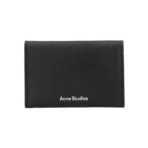 Acne Studio CG0236 BLACK (900) Logo Bi-fold Card Wallet