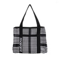Isabella Mar郎 PP0021FA A1X17M BKWH DARWEN Different Striped Tote Bag