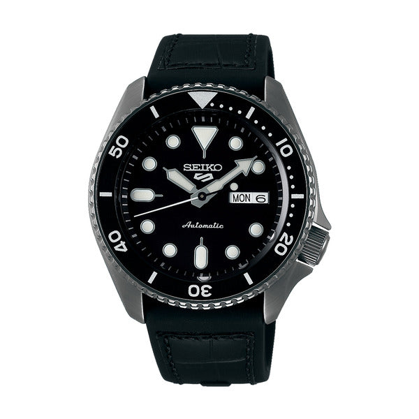 Seiko men's black automatic resin watch SRPD65K3