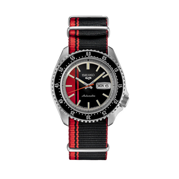 Seiko 5 Black Dial NATO Band Men's Watch SRPK71