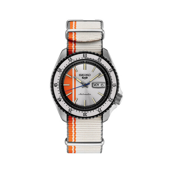 Seiko 5 Sports Dive Silver Dial NATO Band Men's Watch SRPK73