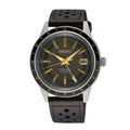Seiko Presage Men's Black Automatic Leather Watch SSK013J1