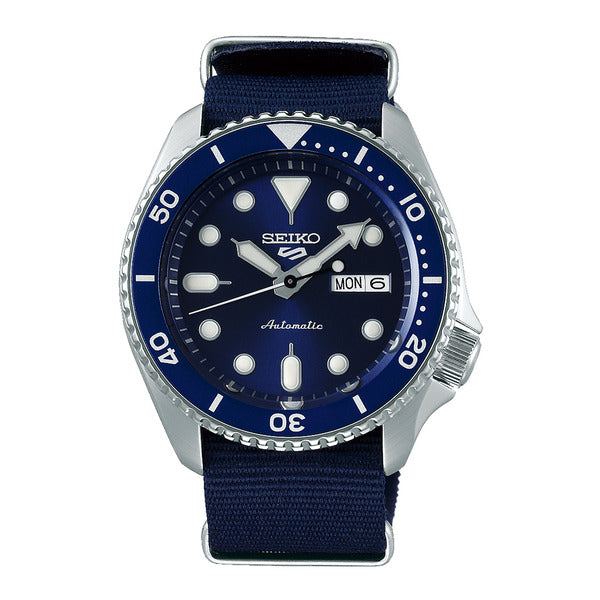 Seiko Seiko5 Men's Blue Silver NATO Watch SRPD51K2