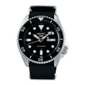 Seiko Seiko5 Men Black Silver NATO Watch SRPD55K3