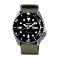 Seiko Seiko5 Male Man Khaki Black NATO Watch SRPD65K4