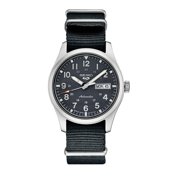 Seiko Seiko5 Men's Grey LightGray Automatic NATO Watch SRPG31