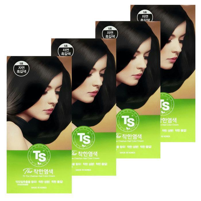 TS More Gentle Hair Dye 7号 TS Hair Color Light Brown 4 pieces (48038187)