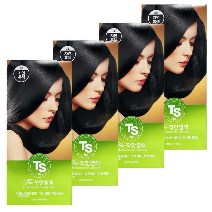 TS Better Dyeing 3号 Natural Black Hair Color 4 pieces (48038189)
