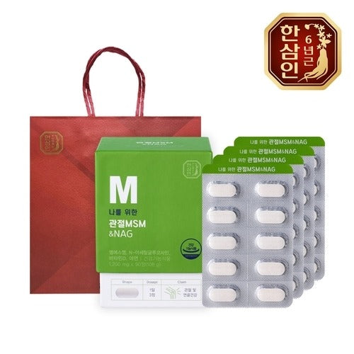 Hansanin Nonghyup Ginseng Joint MSM NAG 1200mg 90 tablets x 4 sets + shopping bag 734061