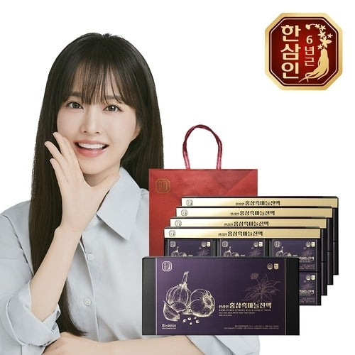 Hansamin [Nonghyup Red Ginseng] Hansamin Red Ginseng Black Garlic Extract 60ml 30 Pcs 4 Sets+Shoppin