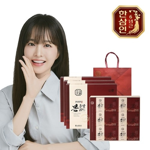 Hansanin Nonghyup Ginseng Ginseng本黄金 50ml 30 packets x 3 sets + shopping bag 734061