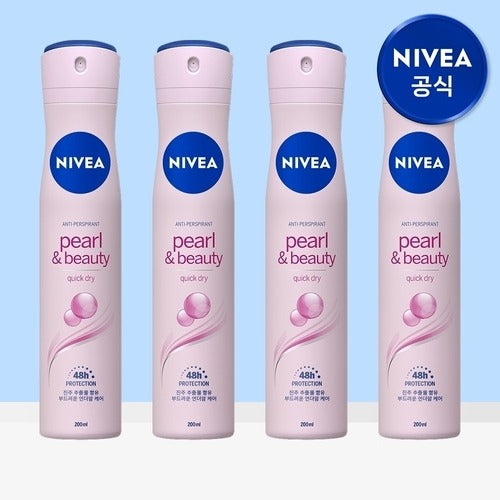 Nivea Nivea Deodrant Spray Pearl Beauty 200ml x4 734351