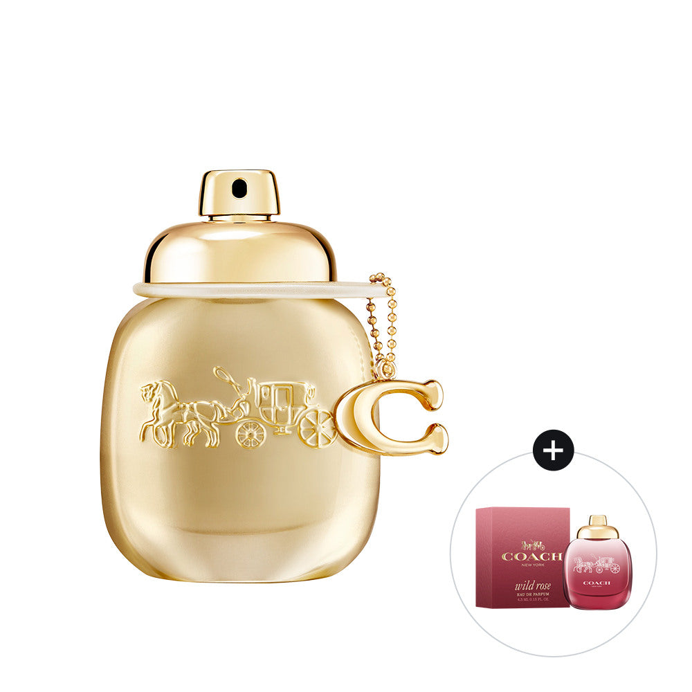 Official Import Coach Women Gold Perfume 30ml+Miniature Sample