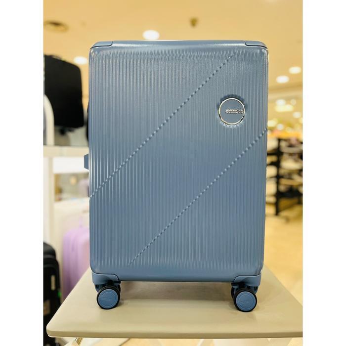 American Tourister Savezone07 Samso CURVUS Coverus Curves 24-inch Carrier Blue Expandable TSA Lock U