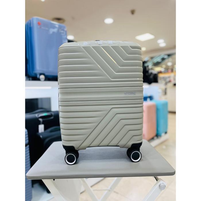 AmericanTourister SaveZone07 Coach Flight Twist 20-inch Carry-on Beige Expandable Lightweight TSA MI