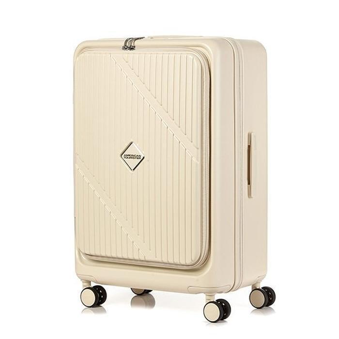 American Tourister Savezone07 Samsonite VELOX Velo 25 inch Carrier Cream Expandable TSA UN835007 (49