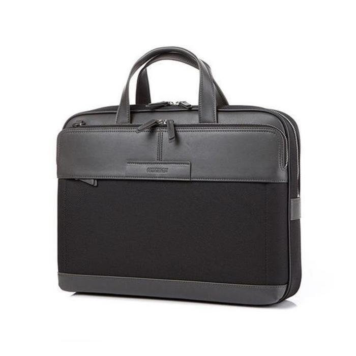 American Tourister Save Zone 07 Samsonite Combi Briefcase Black Professional Business Travel DR50900