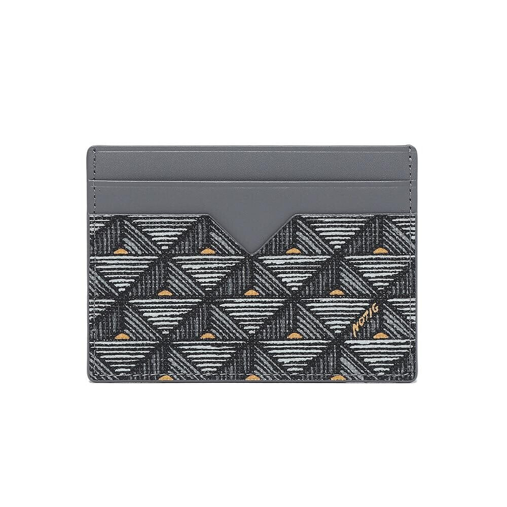 Notig Pyramid Pattern 2-Pocket Card Wallet Gray OKF1ACP5102G1