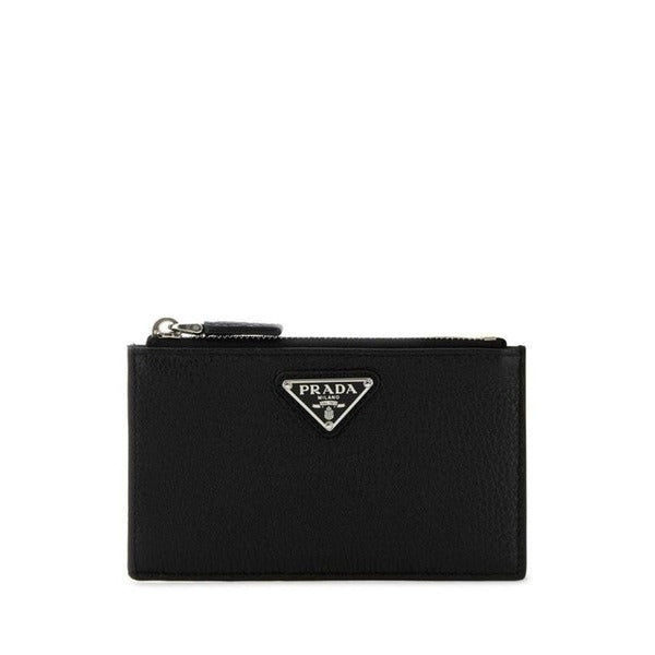 Rafia Prada leather zip wallet 2MC086 2E54 F0002