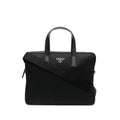 Rafia Prada Leather Briefcase 2VE368 XOM 2DMH F0002