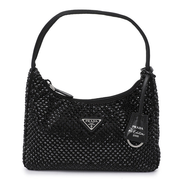 Raprima Prada Crystal Decorated Satin Mini Bag 1BC515-2AWL-F0002