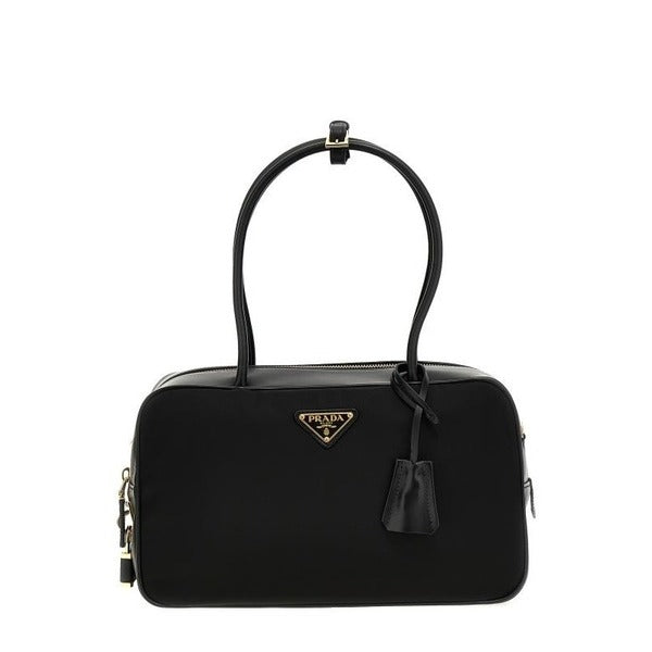 Raflrima Prada locking mechanism medium nylon and leather top handle 1BB132 V ODO 2C8Q F0002