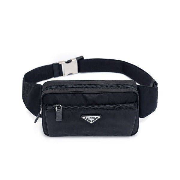Prada Nylon and Saffiano Leather Belt Bag 2VL977-2DMG-F0002
