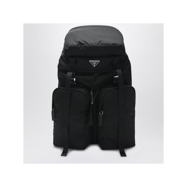 Rafia Prada Nylon Sapiano Triangle Logo Backpack 2VZ019 OOL 2DMG F0002