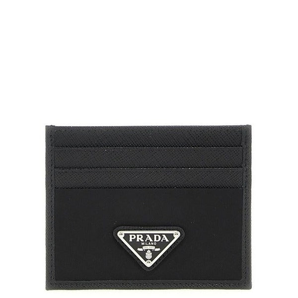 Lafryma Prada Linen Sapiano Leather Card Wallet 2MC025 2DMH F0002