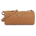 PRADA La Prima Triangle Logo Soft Leather Women's Shoulder Bag 1BC239-2CYS-F03BH-OVO