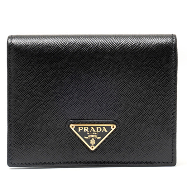 La Prima PRADA Saffiano Flap Women's Card Wallet 1MV204-QHH-F0002