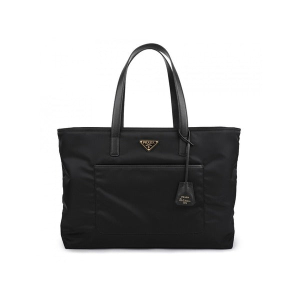 Lafiami Prada large linen and sapiano leather tote bag 1BG527 R064 F0002