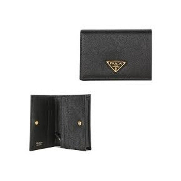 La Prima Prada Saffiano Triangle Logo Card Wallet 1MV021 QHH F0002