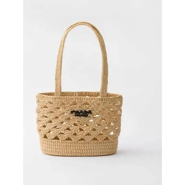 Lafuma Prada Woven Crochet Tote Bag 1BG494 V OOO 2M2T F0018