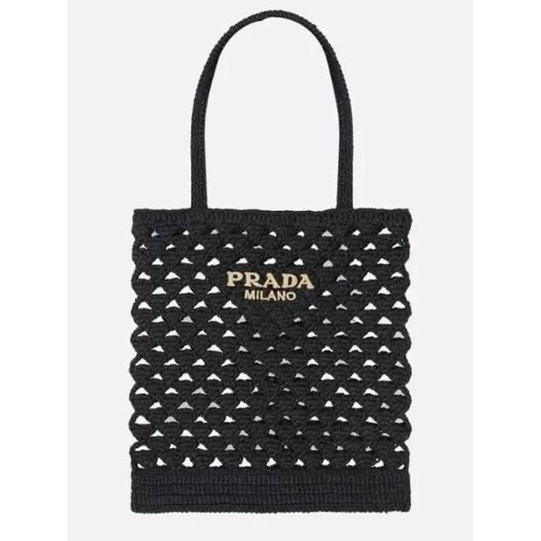Lavrima Prada Woven Crochet Tote Bag 1BG493 V OOO 2M2T F0ES7