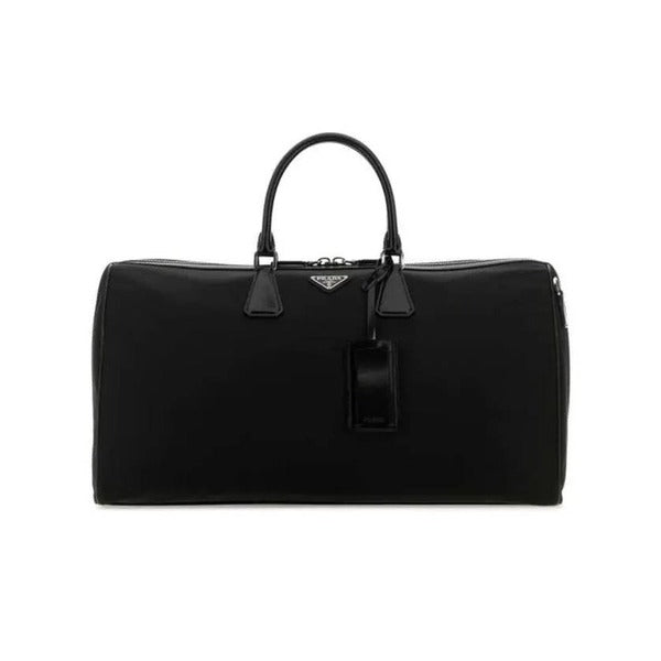 Laurie Prada Linen Brushed Leather Duffle Bag 2VC018 789 F0002