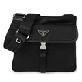 Lafryma Prada linen and sapiano leather shoulder bag 2VH119-2DMH-F0002-XOO