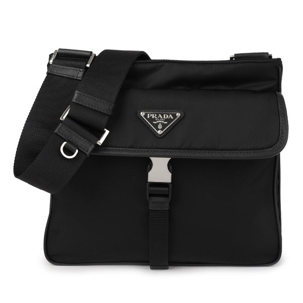 Lafryma Prada linen and sapiano leather shoulder bag 2VH119-2DMH-F0002-XOO
