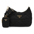 Raphrima Prada Lina nylon padded women hobo bag 1BC151-RDJN-F0632-D9M