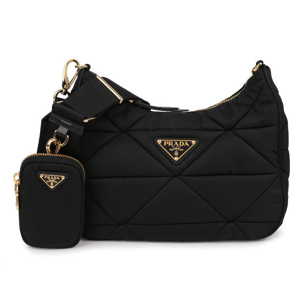Raphrima Prada Lina nylon padded women hobo bag 1BC151-RDJN-F0632-D9M
