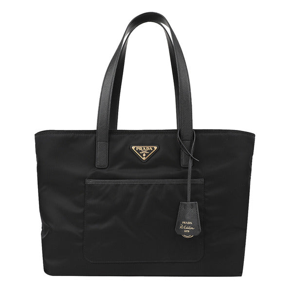 Lafuma Prada Reedition 1978 Medium Tote Bag in Ripstop and Soft Sheep Leather 1BG555-R064-F0002-OOO