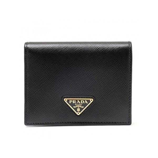 La Prima Prada Saffiano Triangle Logo Card Wallet 1MV204 QHH F0002