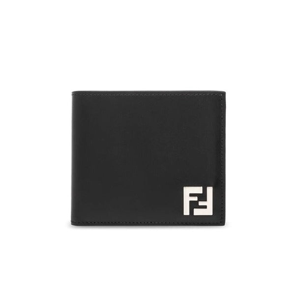La Prima Fendi FF Squared Leather Bifold Wallet Square Card Holder 7M0356 AFF2 F0GXN