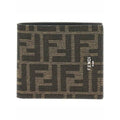 Laprima Fendi FF Fabric Bifold Wallet Mini Wallet 7M0169 ALWK F0L3T