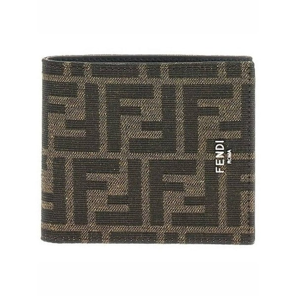 Laprima Fendi FF Fabric Bifold Wallet Mini Wallet 7M0169 ALWK F0L3T