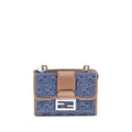 Lafema Pendi Bagette Double Jacquard FF Denim Bag 7VA649 AUGO F1SCG