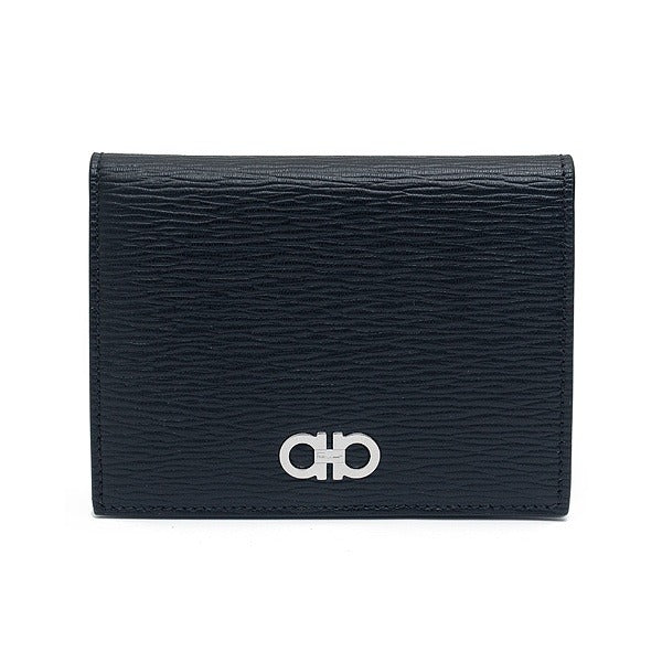 Raplima FERRAGAMO Gancini Card Wallet 66-1073 NERO/RED 753629