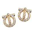 FERRAGAMO Crystal Cancchio 3D Earring 76-0417 GOLD 736294