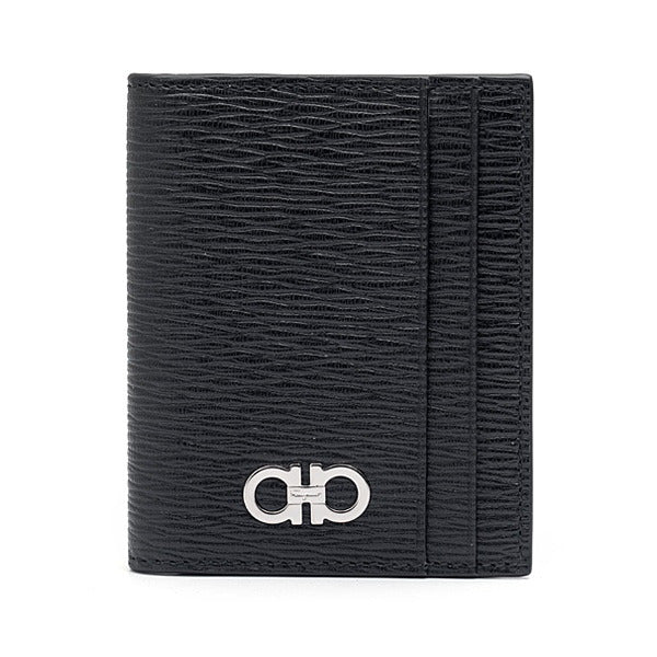 La Prima [FERRAGAMO] Revival Gancio Card Holder 66-0371 NERO+ROSSO 740946
