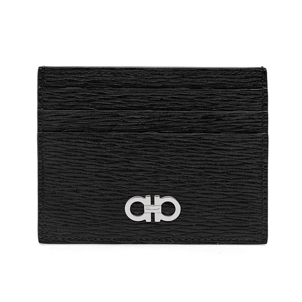 Ferragamo Rebirth Intacco Card Wallet 66-A302 NERO 698914